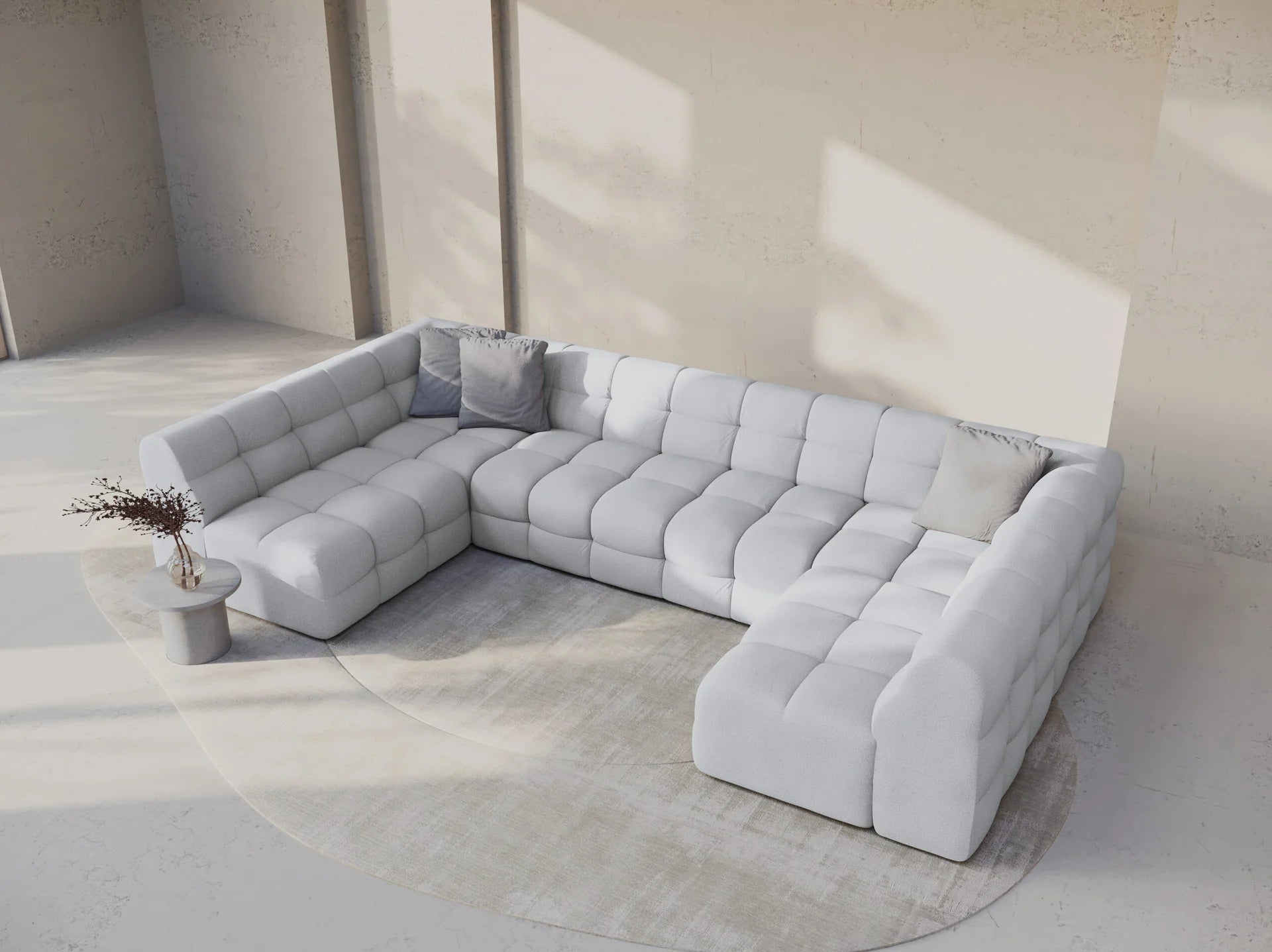 Kendal U-sofa i Strukturert stoff