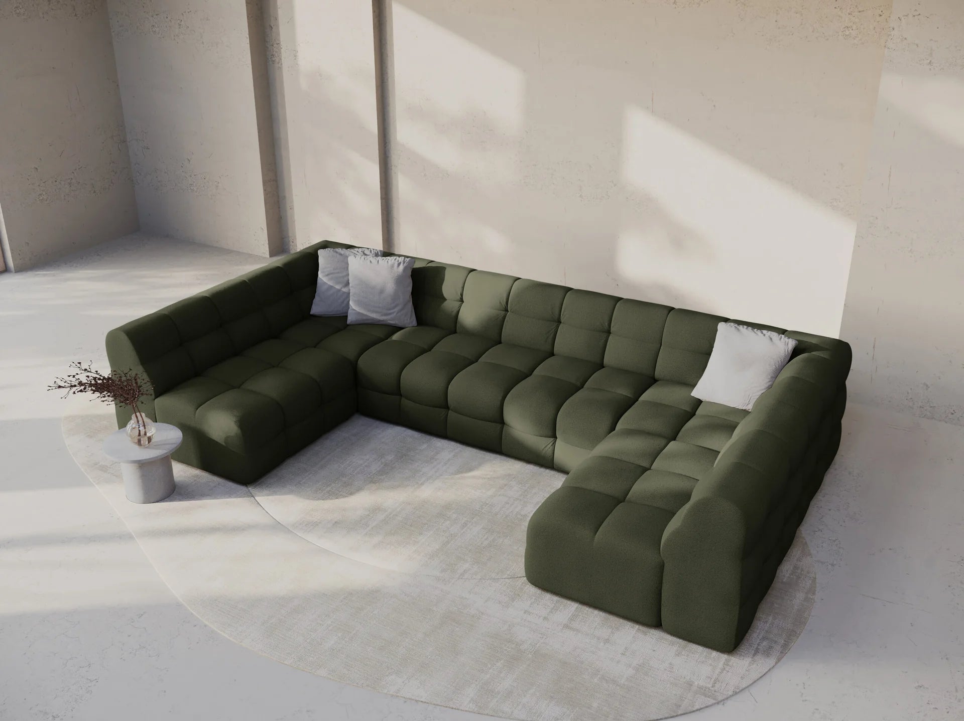 Kendal U-sofa i Strukturert stoff