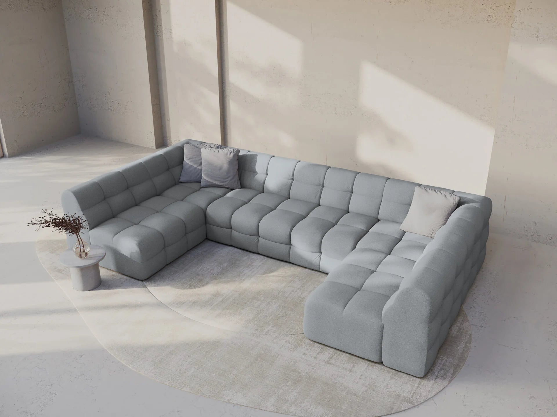 Kendal U-sofa i Strukturert stoff