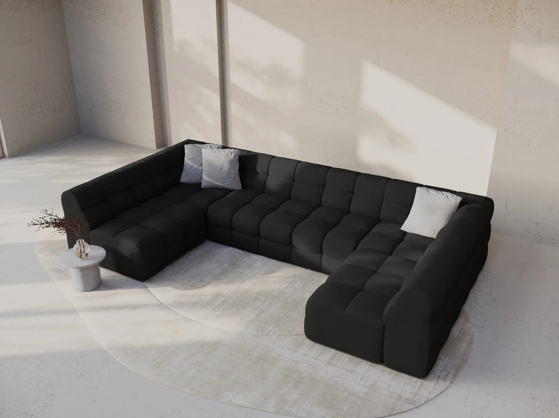Kendal U-sofa i Strukturert stoff