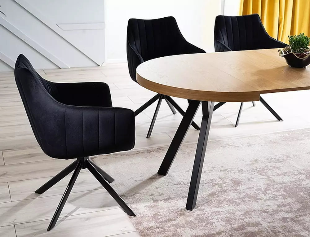 Lume fløyel spisestol 180°