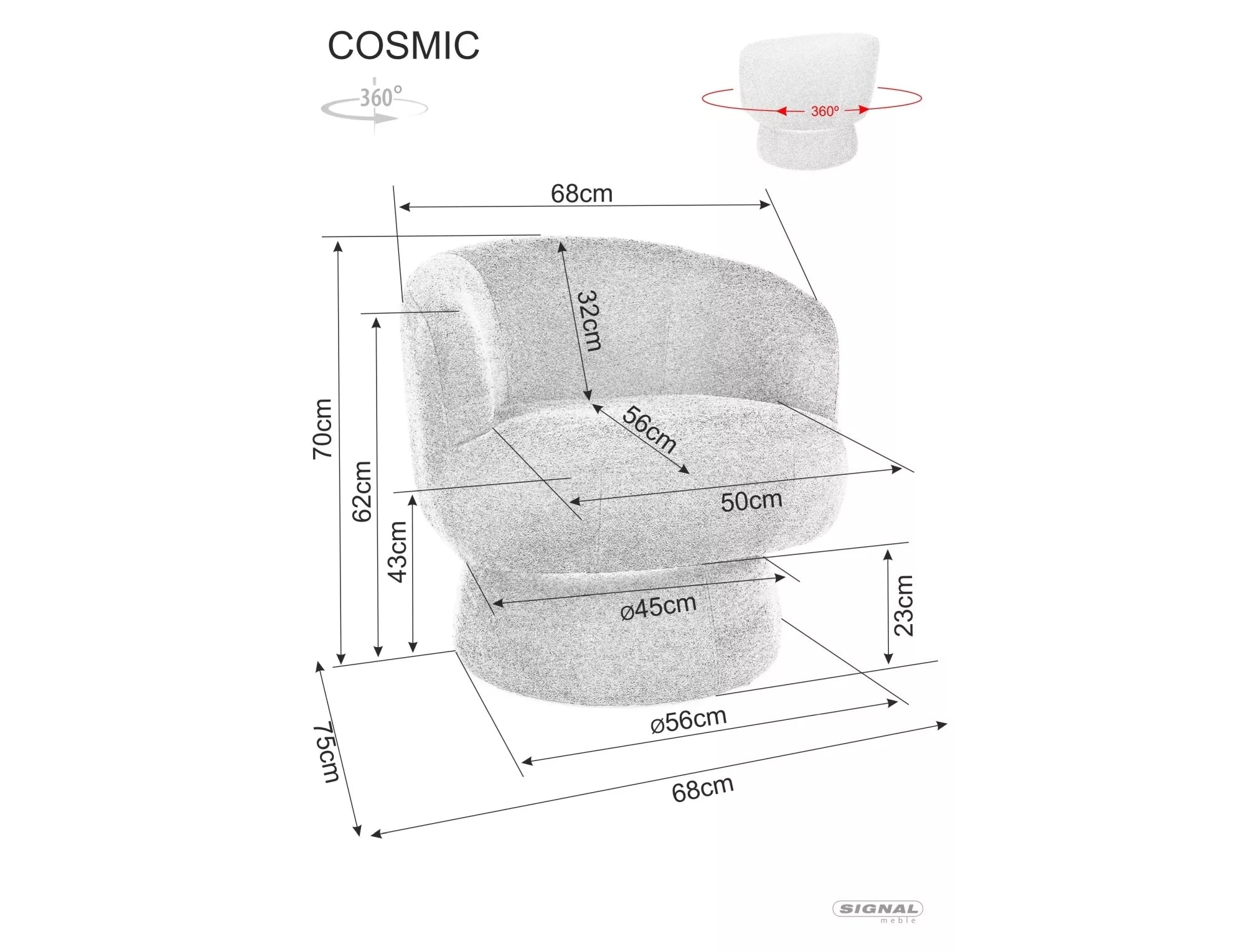 Cosmic Lenestol med sving