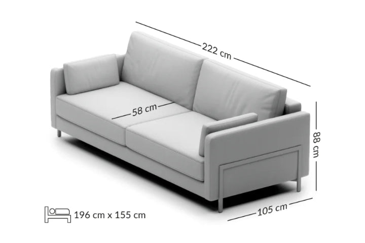 Modo 3-seter sofa med sovefunksjon