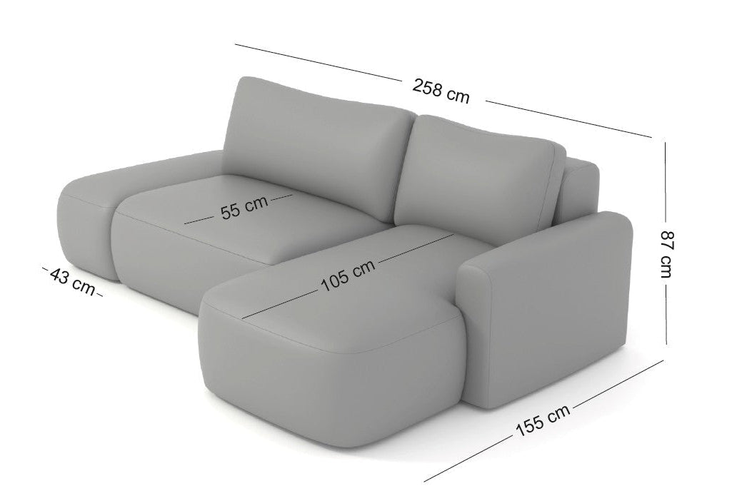 Cloud – Hjørnesofa med sovefunksjon