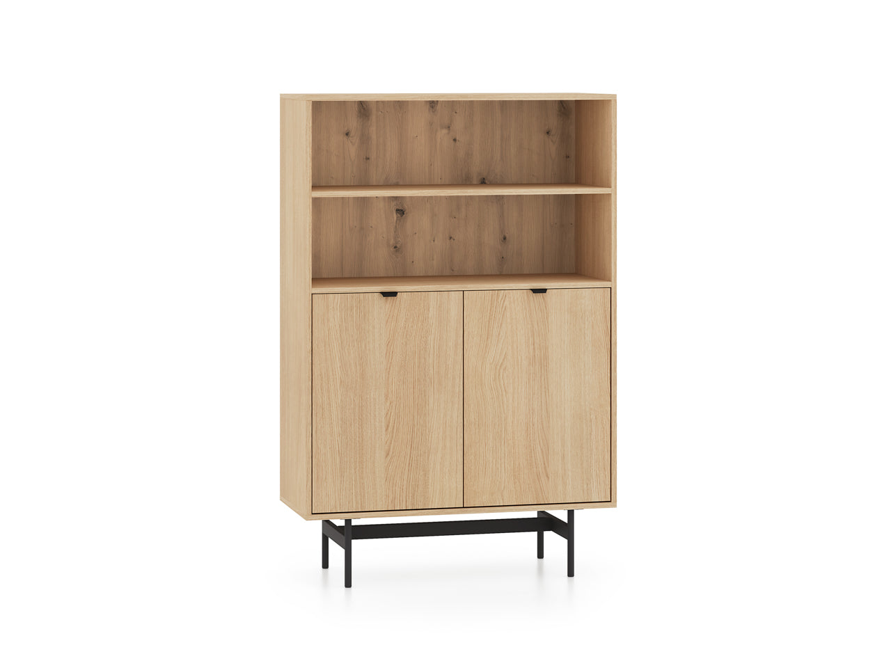 Elden bokhylle med skap