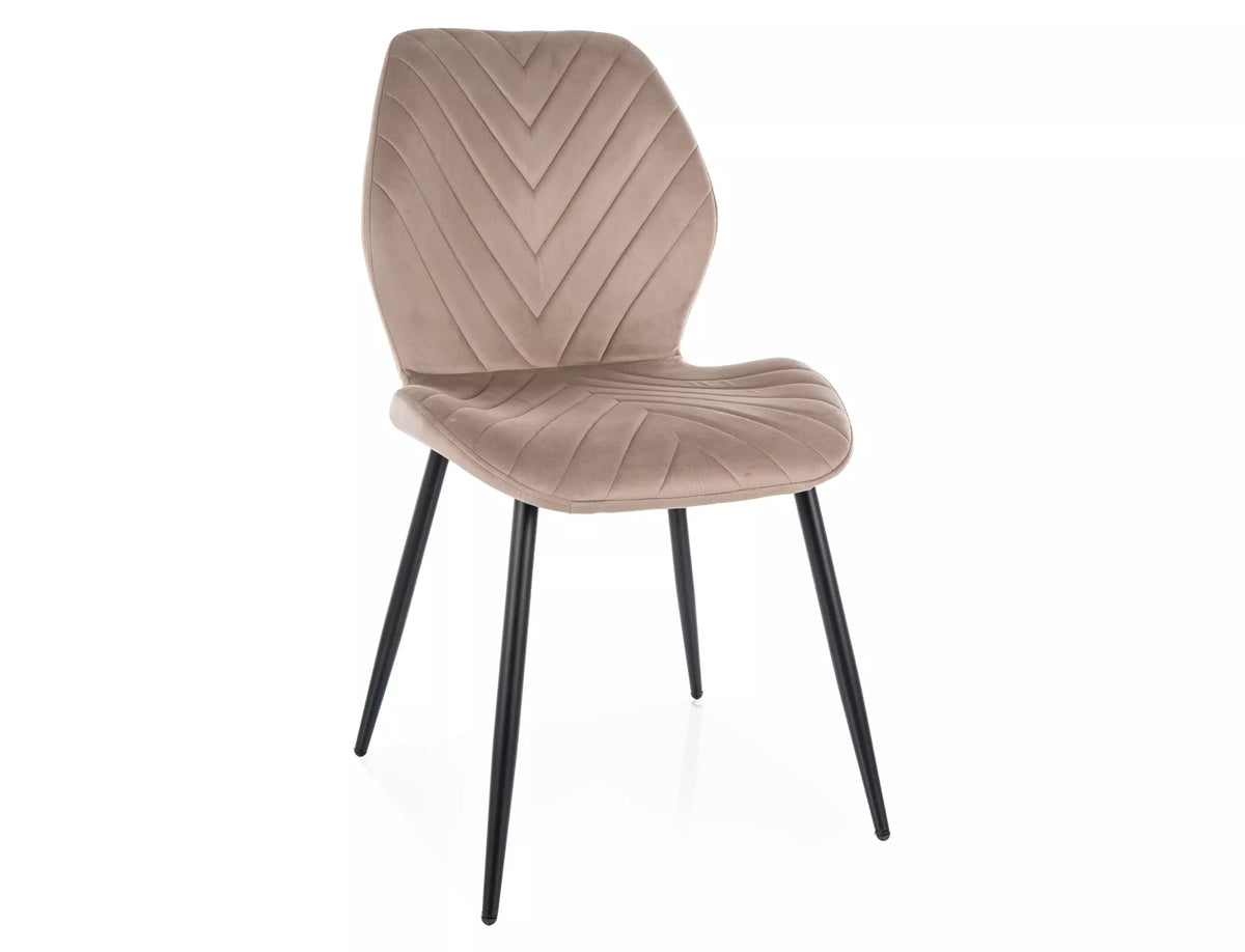 Mikkel spisestol mørk beige