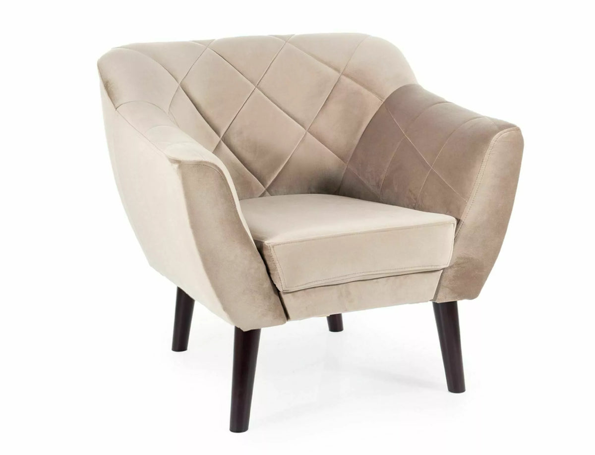 Kaja lenestol mørk beige